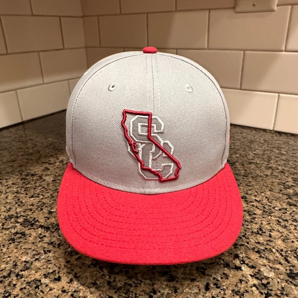 USC Trojans New‎ Era 9FIFTY Snapback Baseball Cap Men's Gray Red California SC
